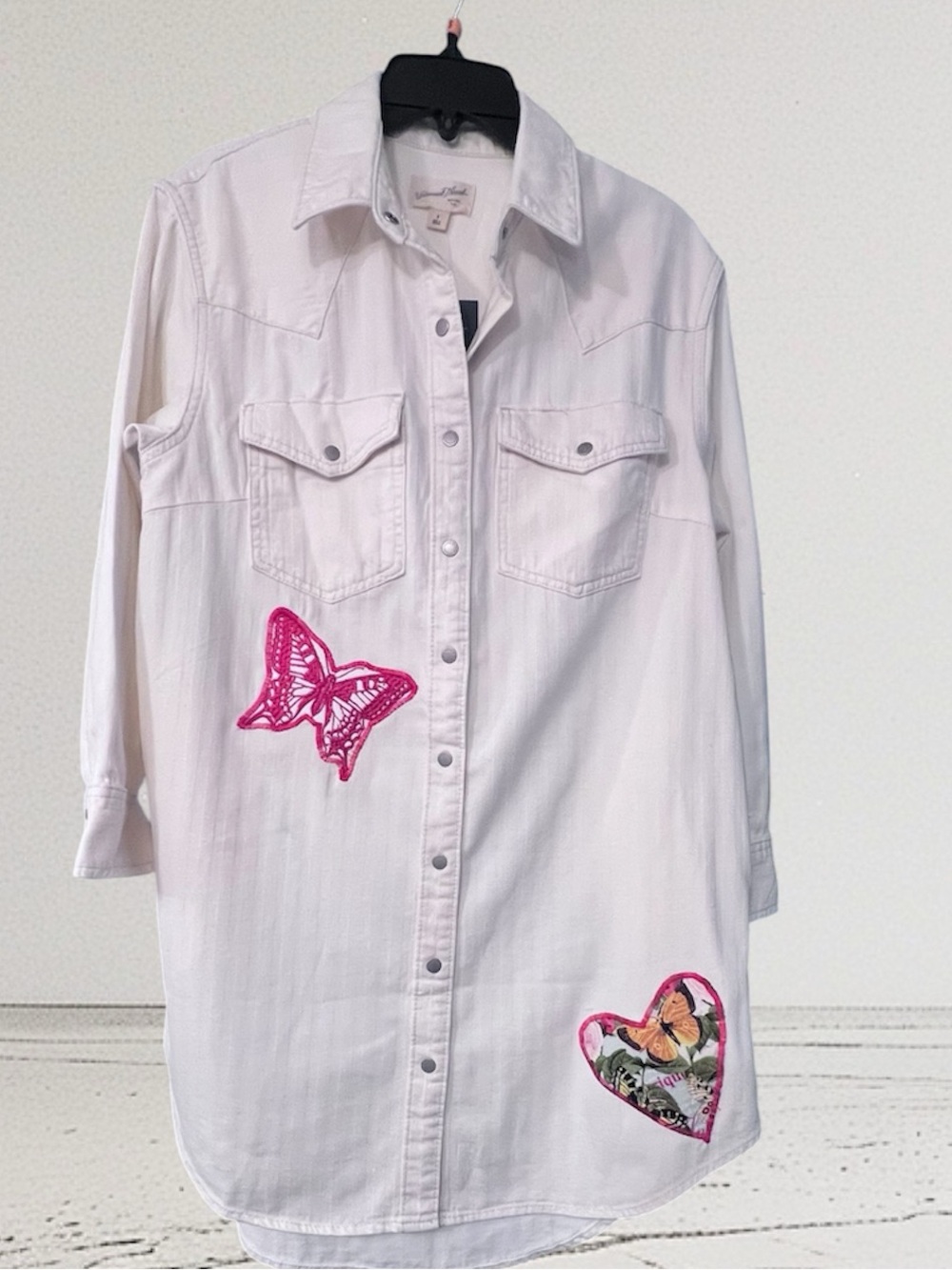 Aloha Handmade Butterfly Garden Shirt Dress/Shacket |Size Small
